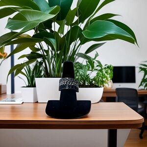 Men’s Black and Silver Finish Diesel Ring